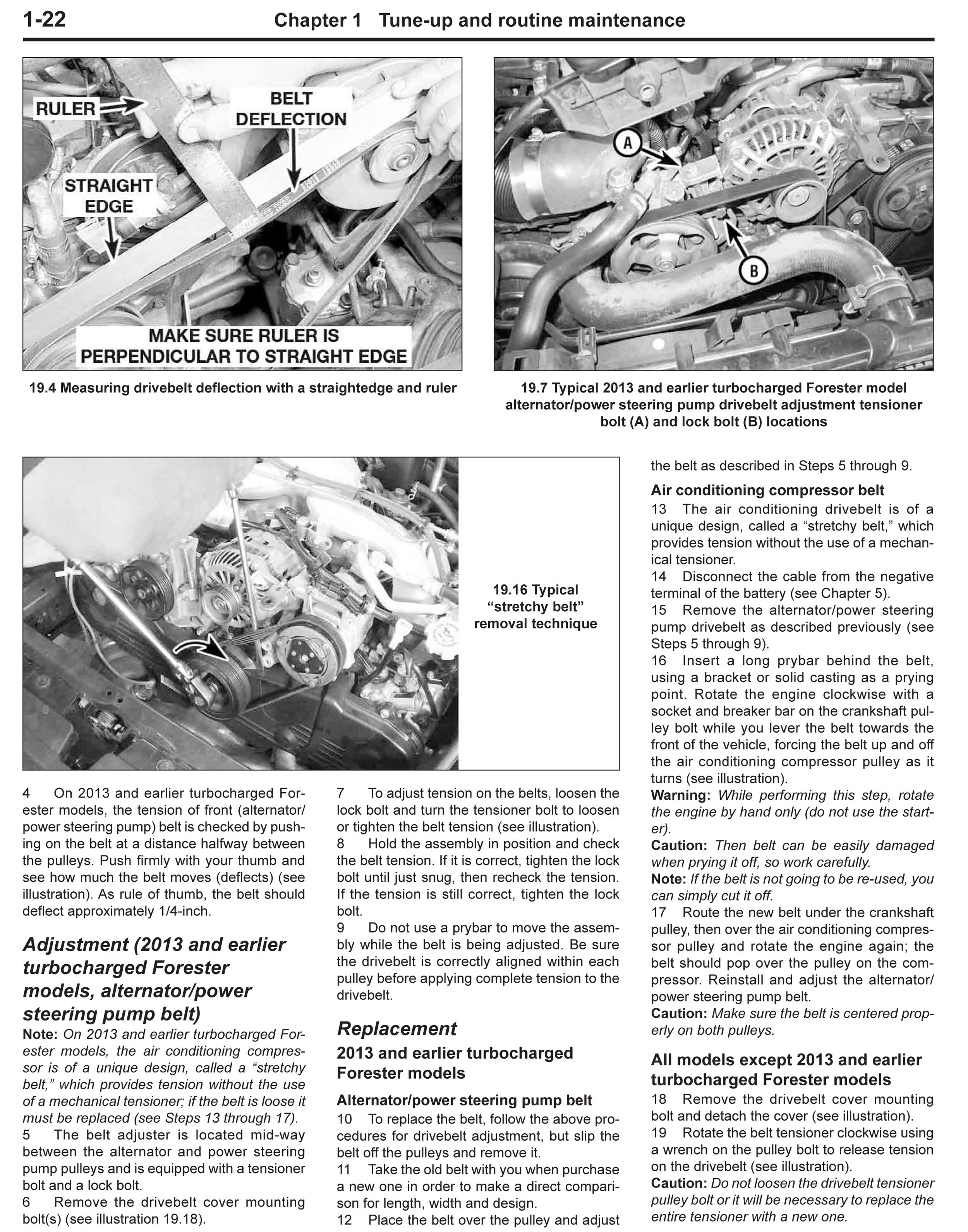 Subaru Legacy /& Forester Haynes Automotive Haynes Repair Manual 09-16 10-16 Does not include information specific to six-cylinder and diesel engine models. ... specific exclusion noted